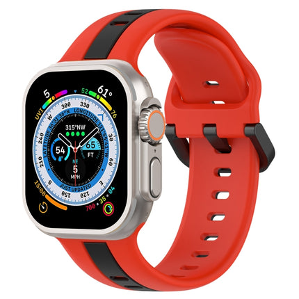 Two-Color Loop Buckle Silicone Watch Band