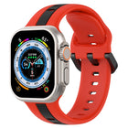 Two-Color Loop Buckle Silicone Watch Band