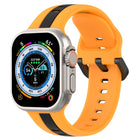 Two-Color Loop Buckle Silicone Watch Band