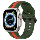 For Apple Watch Ultra 49mm / Army Green+Red