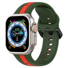 Two-Color Loop Buckle Silicone Watch Band, For Apple Watch Ultra 49mm, For Apple Watch Series 8&7 45mm, For Apple Watch Series 8&7 41mm - DealBuddy