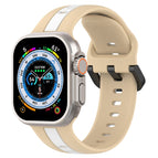For Apple Watch Ultra 49mm / Khaki + White