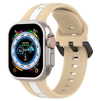 Two-Color Loop Buckle Silicone Watch Band, For Apple Watch Ultra 49mm, For Apple Watch Series 8&7 45mm, For Apple Watch Series 8&7 41mm - DealBuddy
