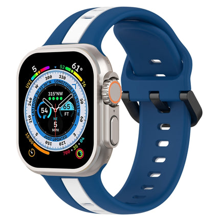 Two-Color Loop Buckle Silicone Watch Band, For Apple Watch Ultra 49mm, For Apple Watch Series 8&7 45mm, For Apple Watch Series 8&7 41mm - DealBuddy