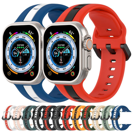 Two-Color Loop Buckle Silicone Watch Band