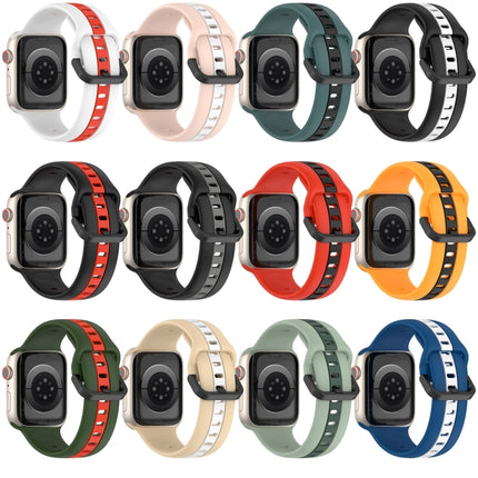 Two-Color Loop Buckle Silicone Watch Band