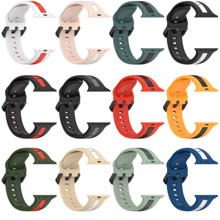 Two-Color Loop Buckle Silicone Watch Band
