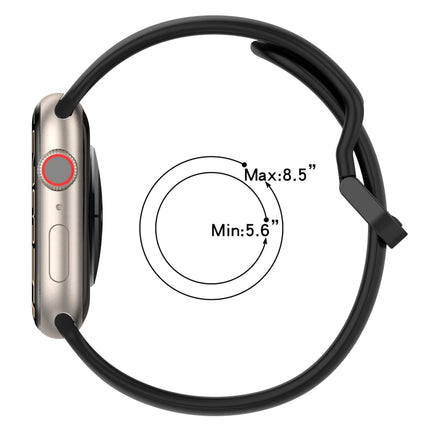 Two-Color Loop Buckle Silicone Watch Band