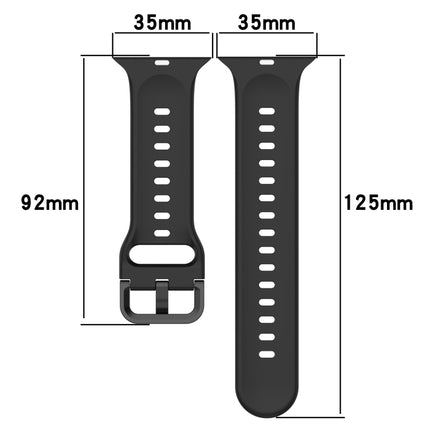 Two-Color Loop Buckle Silicone Watch Band