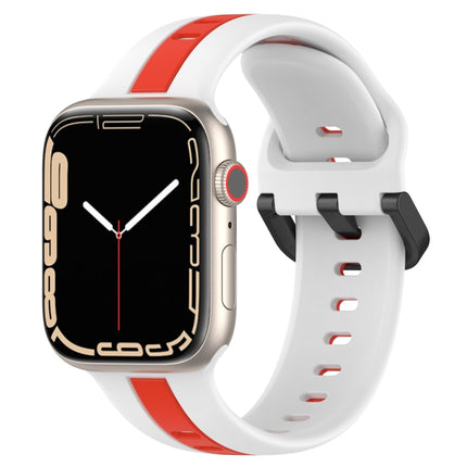 Two-Color Loop Buckle Silicone Watch Band, For Apple Watch Ultra 49mm, For Apple Watch Series 8&7 45mm, For Apple Watch Series 8&7 41mm - DealBuddy