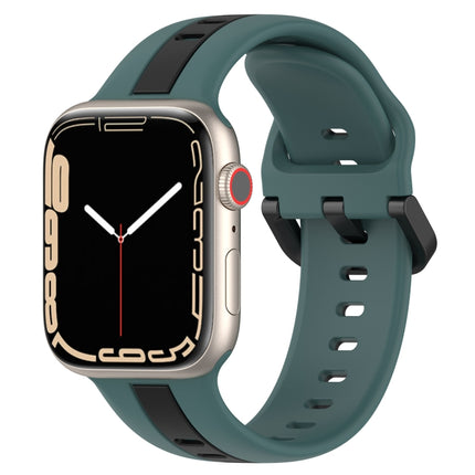 Two-Color Loop Buckle Silicone Watch Band, For Apple Watch Ultra 49mm, For Apple Watch Series 8&7 45mm, For Apple Watch Series 8&7 41mm - DealBuddy