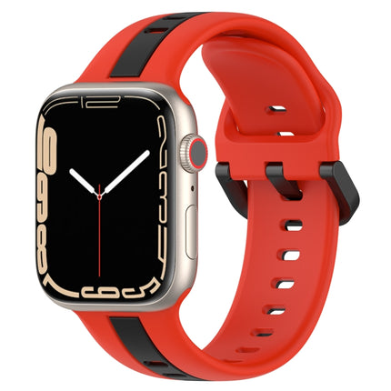 Two-Color Loop Buckle Silicone Watch Band, For Apple Watch Ultra 49mm, For Apple Watch Series 8&7 45mm, For Apple Watch Series 8&7 41mm - DealBuddy