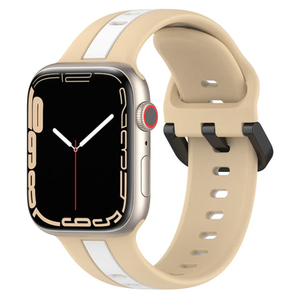 Two-Color Loop Buckle Silicone Watch Band, For Apple Watch Ultra 49mm, For Apple Watch Series 8&7 45mm, For Apple Watch Series 8&7 41mm - DealBuddy