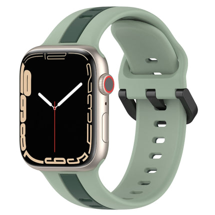Two-Color Loop Buckle Silicone Watch Band, For Apple Watch Ultra 49mm, For Apple Watch Series 8&7 45mm, For Apple Watch Series 8&7 41mm - DealBuddy