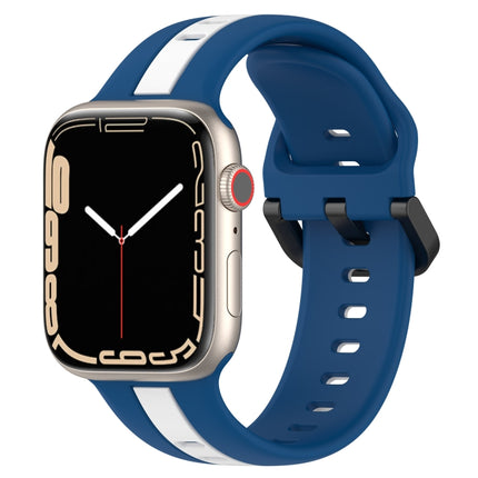 Two-Color Loop Buckle Silicone Watch Band