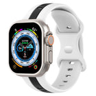 Butterfly Buckle Two-Color Silicone Watch Band, For Apple Watch Ultra 49mm, For Apple Watch Series 8&7 45mm, For Apple Watch Series 8&7 41mm - DealBuddy