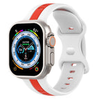 For Apple Watch Ultra 49mm / White+Red