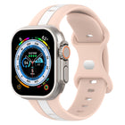 Butterfly Buckle Two-Color Silicone Watch Band