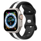 Butterfly Buckle Two-Color Silicone Watch Band, For Apple Watch Ultra 49mm, For Apple Watch Series 8&7 45mm, For Apple Watch Series 8&7 41mm - DealBuddy