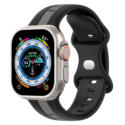 Butterfly Buckle Two-Color Silicone Watch Band
