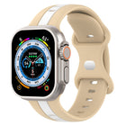 Butterfly Buckle Two-Color Silicone Watch Band, For Apple Watch Ultra 49mm, For Apple Watch Series 8&7 45mm, For Apple Watch Series 8&7 41mm - DealBuddy