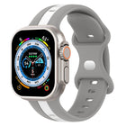 Butterfly Buckle Two-Color Silicone Watch Band, For Apple Watch Ultra 49mm, For Apple Watch Series 8&7 45mm, For Apple Watch Series 8&7 41mm - DealBuddy