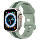 Butterfly Buckle Two-Color Silicone Watch Band, For Apple Watch Ultra 49mm, For Apple Watch Series 8&7 45mm, For Apple Watch Series 8&7 41mm - DealBuddy