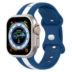 Butterfly Buckle Two-Color Silicone Watch Band, For Apple Watch Ultra 49mm, For Apple Watch Series 8&7 45mm, For Apple Watch Series 8&7 41mm - DealBuddy