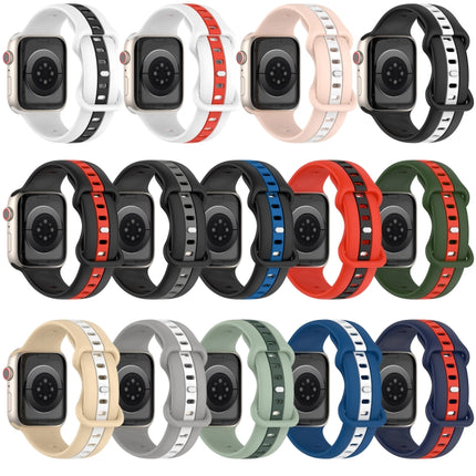 Butterfly Buckle Two-Color Silicone Watch Band