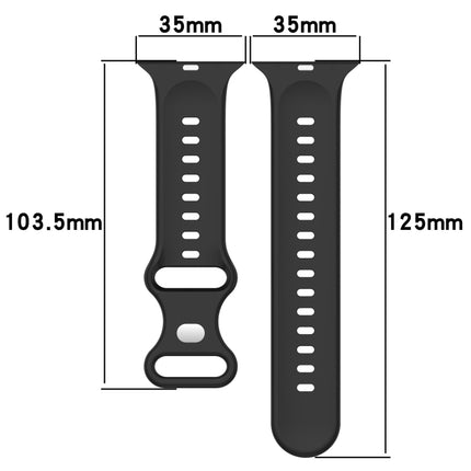 Butterfly Buckle Two-Color Silicone Watch Band