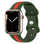 For Apple Watch Series 8&7 45mm / Army Green+Red