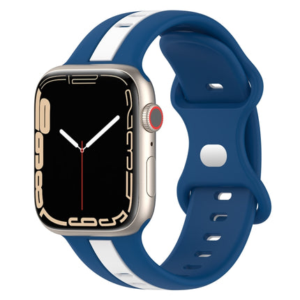 Butterfly Buckle Two-Color Silicone Watch Band