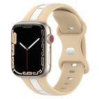 For Apple Watch Series 8&7 41mm / Khaki + White