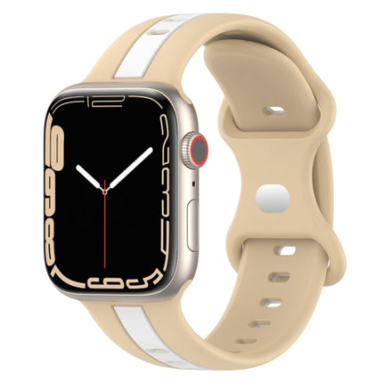 Butterfly Buckle Two-Color Silicone Watch Band
