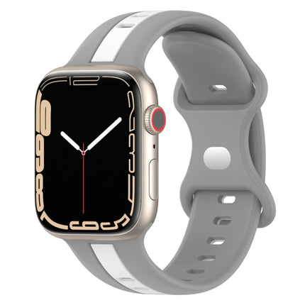 Butterfly Buckle Two-Color Silicone Watch Band