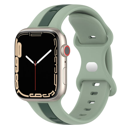 Butterfly Buckle Two-Color Silicone Watch Band