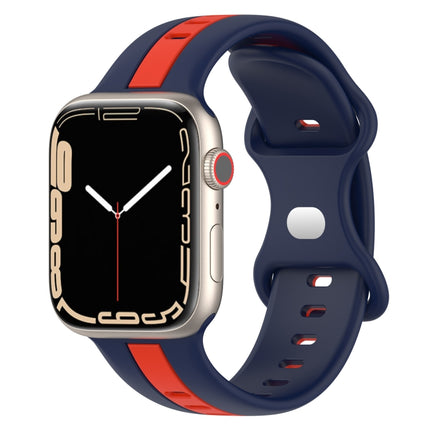 Butterfly Buckle Two-Color Silicone Watch Band