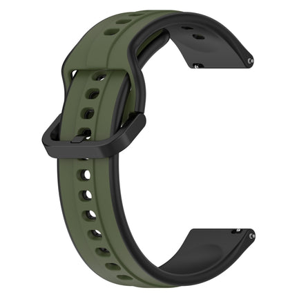 20mm Convex Loop Two-Color Silicone Watch Band, For Samsung Galaxy Watch 6 40mm, For Samsung Galaxy Watch 6 Classic 43mm - DealBuddy