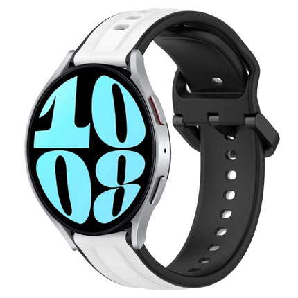 20mm Convex Loop Two-Color Silicone Watch Band, For Samsung Galaxy Watch 6 40mm, For Samsung Galaxy Watch 6 Classic 43mm - DealBuddy