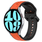 For Samsung Galaxy Watch 6 40mm / Orange+Black