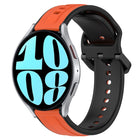20mm Convex Loop Two-Color Silicone Watch Band, For Samsung Galaxy Watch 6 40mm, For Samsung Galaxy Watch 6 Classic 43mm - DealBuddy
