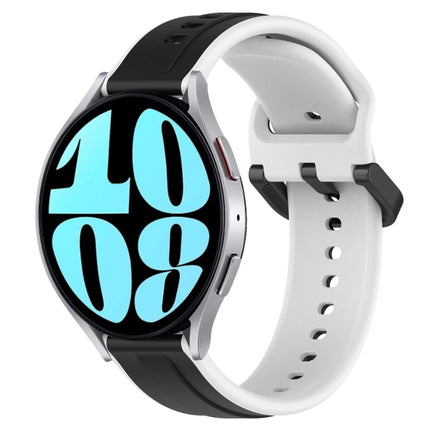 20mm Convex Loop Two-Color Silicone Watch Band, For Samsung Galaxy Watch 6 40mm, For Samsung Galaxy Watch 6 Classic 43mm - DealBuddy