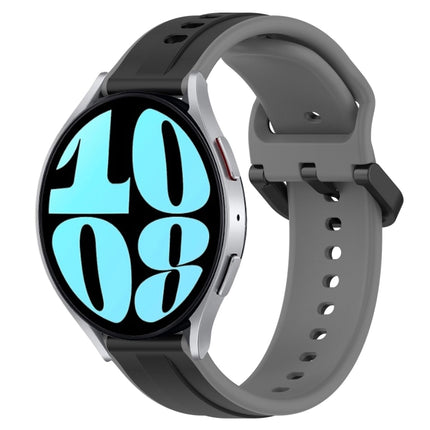 20mm Convex Loop Two-Color Silicone Watch Band, For Samsung Galaxy Watch 6 40mm, For Samsung Galaxy Watch 6 Classic 43mm - DealBuddy