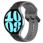 20mm Convex Loop Two-Color Silicone Watch Band, For Samsung Galaxy Watch 6 40mm, For Samsung Galaxy Watch 6 Classic 43mm - DealBuddy