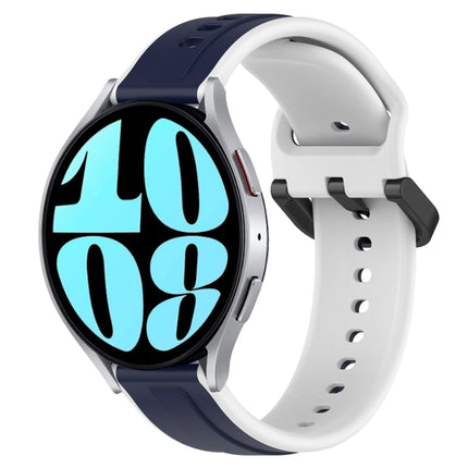 20mm Convex Loop Two-Color Silicone Watch Band, For Samsung Galaxy Watch 6 40mm, For Samsung Galaxy Watch 6 Classic 43mm - DealBuddy