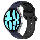 20mm Convex Loop Two-Color Silicone Watch Band, For Samsung Galaxy Watch 6 40mm, For Samsung Galaxy Watch 6 Classic 43mm - DealBuddy