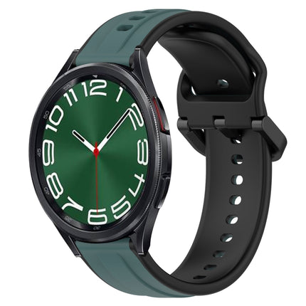 20mm Convex Loop Two-Color Silicone Watch Band, For Samsung Galaxy Watch 6 40mm, For Samsung Galaxy Watch 6 Classic 43mm - DealBuddy