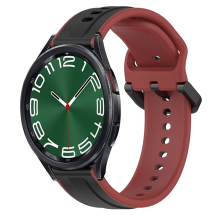 20mm Convex Loop Two-Color Silicone Watch Band, For Samsung Galaxy Watch 6 40mm, For Samsung Galaxy Watch 6 Classic 43mm - DealBuddy