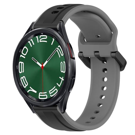 20mm Convex Loop Two-Color Silicone Watch Band, For Samsung Galaxy Watch 6 40mm, For Samsung Galaxy Watch 6 Classic 43mm - DealBuddy