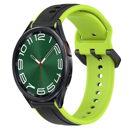 20mm Convex Loop Two-Color Silicone Watch Band, For Samsung Galaxy Watch 6 40mm, For Samsung Galaxy Watch 6 Classic 43mm - DealBuddy